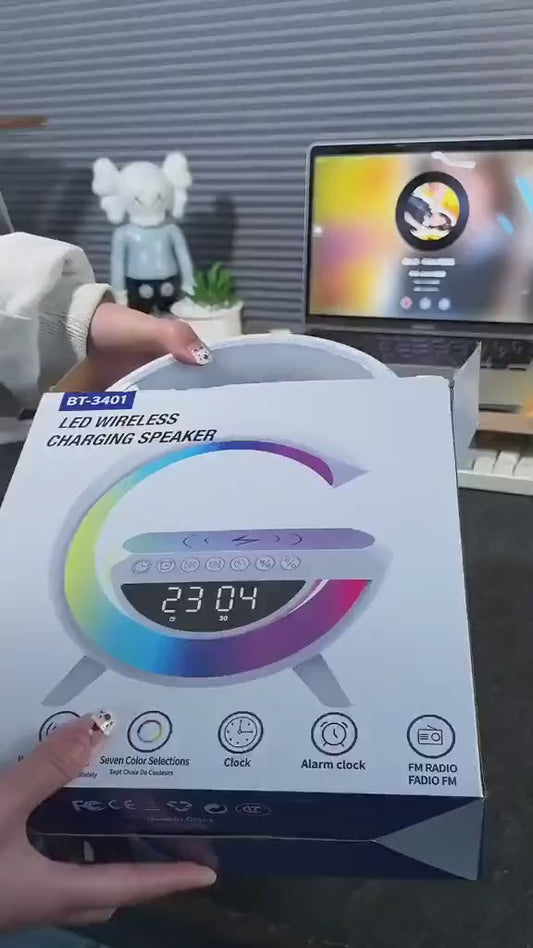 Lumière led avec chargeur sans fils